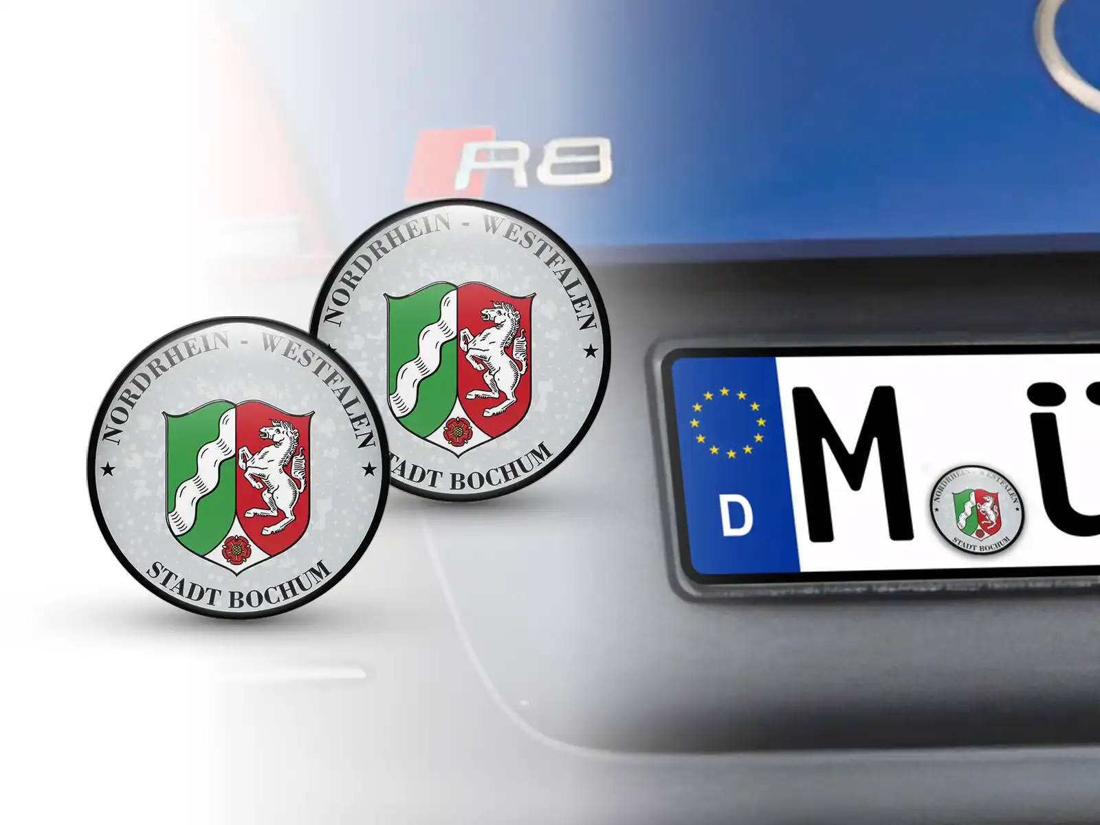 TÜV Kennzeichen-Sticker Stadt Bochum Nummernschild plakette